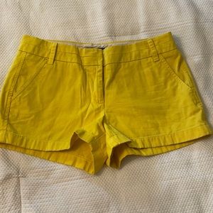 Yellow chino shorts